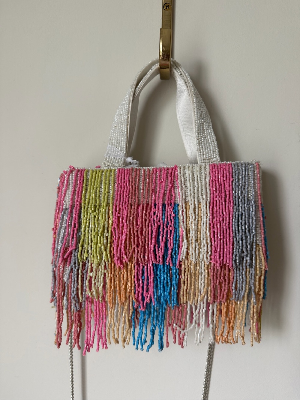 Viral beaded colorful Fringe Crossbody Bag - Picture 5 of 5